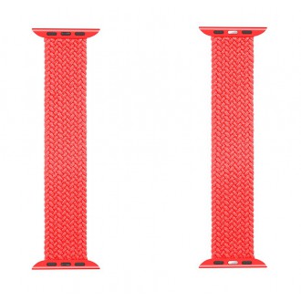 Tactical 763 Pletený Převlékací Řemínek pro iWatch 1/2/3/4/5/6/SE 38/40mm vel. S Red