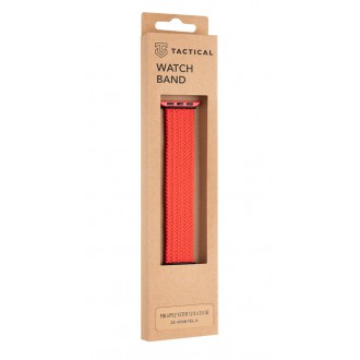 Tactical 763 Pletený Převlékací Řemínek pro iWatch 1/2/3/4/5/6/SE 38/40mm vel. S Red