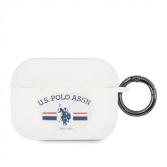 USACAPSFGH U.S. Polo Horses Flag Silikonové Pouzdro pro Airpods Pro White