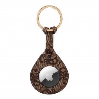 Guess PU Big 4G Flat Ring AirTag Pouzdro Brown (GUATP4GM4PW)
