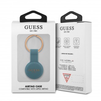Guess Liquid Silicone Classic Logo AirTag Pouzdro Blue (GUATSGEB)