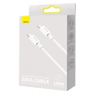 Baseus CATYS-B02 Superior Fast Charging Datový Kabel USB-C - USB-C 100W 1m White