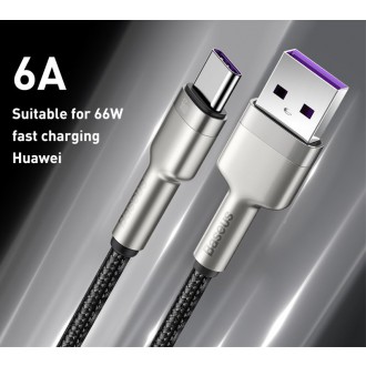 Baseus CAKF000001 Cafule Datový Kabel USB-USB-C 66W 0, 25m Black