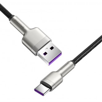 Baseus CAKF000101 Cafule Metal Datový Kabel USB-USB-C 66W 1m Black