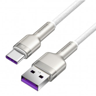 Baseus CAKF000102 Cafule Metal Datový Kabel USB-USB-C 66W 1m White