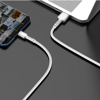 Baseus CAKF000102 Cafule Metal Datový Kabel USB-USB-C 66W 1m White
