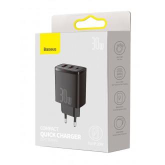 Baseus CCXJ-E01 Compact Quick Nabíječka USB-C 30W Black