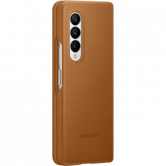 EF-VF926LAE Samsung Kožený Kryt pro Galaxy Z Fold 3 Camel