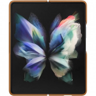 EF-VF926LAE Samsung Kožený Kryt pro Galaxy Z Fold 3 Camel