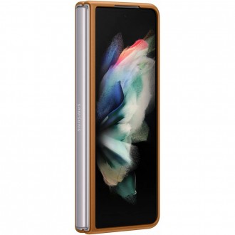EF-VF926LAE Samsung Kožený Kryt pro Galaxy Z Fold 3 Camel