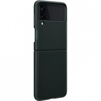 EF-VF711LGE Samsung Kožený Kryt pro Galaxy Z Flip 3 Green