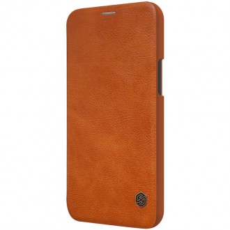 Nillkin Qin Book Pouzdro pro iPhone 12 Pro Max Brown