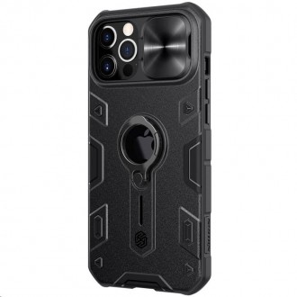Nillkin CamShield Armor Zadní Kryt pro iPhone 12 Pro Max 6.7 Black (logocut)