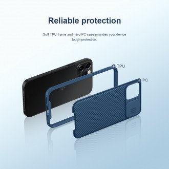 Nillkin CamShield Pro Magnetic Zadní Kryt pro iPhone 12 Pro Max 6.7 Blue
