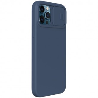 Nillkin CamShield Silky Magnetic Silikonový Kryt pro iPhone 12 Pro Max 6.7 Blue