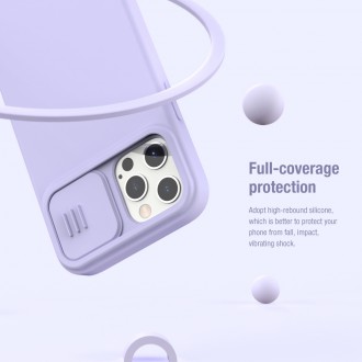 Nillkin CamShield Silky Magnetic Silikonový Kryt pro iPhone 12 Pro Max 6.7 Blue