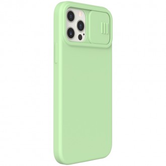 Nillkin CamShield Silky Magnetic Silikonový Kryt pro iPhone 12 Pro Max 6.7 Matcha Green