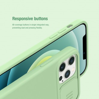 Nillkin CamShield Silky Magnetic Silikonový Kryt pro iPhone 12 Pro Max 6.7 Matcha Green