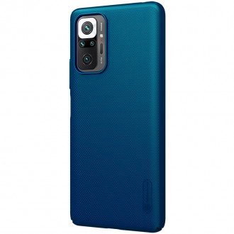 Nillkin Super Frosted Zadní Kryt pro Xiaomi Redmi Note 10 Pro Peacock Blue