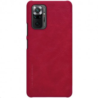 Nillkin Qin Book Pouzdro pro Xiaomi Redmi Note 10 Pro/10 Pro Max Red