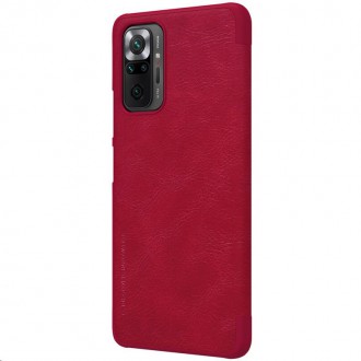 Nillkin Qin Book Pouzdro pro Xiaomi Redmi Note 10 Pro/10 Pro Max Red