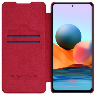 Nillkin Qin Book Pouzdro pro Xiaomi Redmi Note 10 Pro/10 Pro Max Red