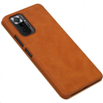 Nillkin Qin Book Pouzdro pro Xiaomi Redmi Note 10 Pro/10 Pro Max Brown