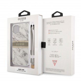 Guess TPU Marble Stripe Zadní Kryt pro iPhone 13 Mini Grey (GUHCP13SKMABGR)