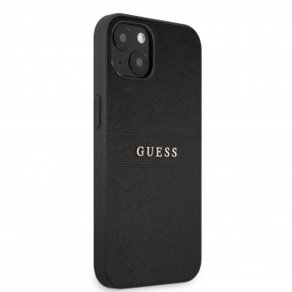 Guess PU Leather Saffiano Zadní Kryt pro iPhone 13 mini Black (GUHCP13SPSASBBK)