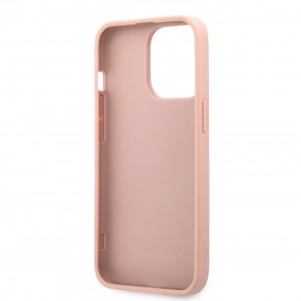 Guess PU Leather Saffiano Zadní Kryt pro iPhone 13 Pro Max Pink (GUHCP13XPSASBPI)