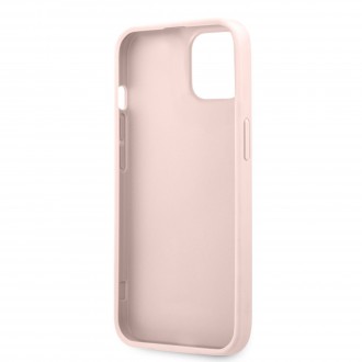 Guess PU 4G Printed Stripe Zadní Kryt pro iPhone 13 Mini Pink (GUHCP13S4GDPI)