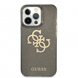 Guess TPU Big 4G Full Glitter Zadní Kryt pro iPhone 13 Pro Max Black (GUHCP13XPCUGL4GBK)