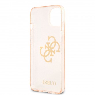 Guess TPU Big 4G Full Glitter Zadní Kryt pro iPhone 13 mini Gold (GUHCP13SPCUGL4GGO)