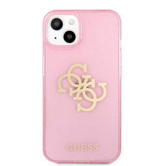 Guess TPU Big 4G Full Glitter Zadní Kryt pro iPhone 13 Pink (GUHCP13MPCUGL4GPI)