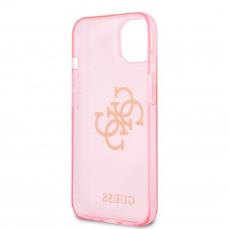 Guess TPU Big 4G Full Glitter Zadní Kryt pro iPhone 13 Pink (GUHCP13MPCUGL4GPI)