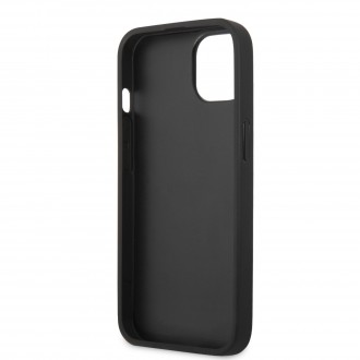 BMHCP13SSLLBK BMW Leather Hot Stamp Kryt pro iPhone 13 mini Black