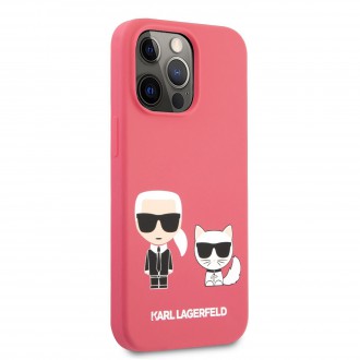 Karl Lagerfeld and Choupette Liquid Silicone Pouzdro pro iPhone 13 Pro Red (KLHCP13LSSKCP)