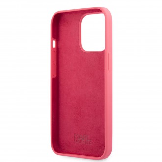 Karl Lagerfeld and Choupette Liquid Silicone Pouzdro pro iPhone 13 Pro Red (KLHCP13LSSKCP)