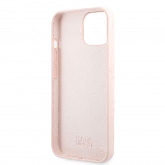 Karl Lagerfeld and Choupette Liquid Silicone Pouzdro pro iPhone 13 mini Pink (KLHCP13SSSKCI)