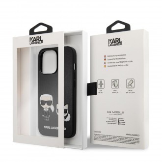 Karl Lagerfeld and Choupette PU Leather Pouzdro pro iPhone 13 Pro Black (KLHCP13LPCUSKCBK)