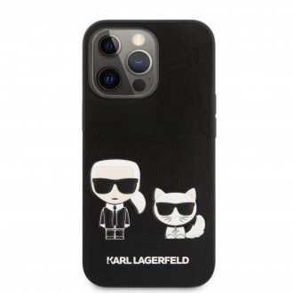Karl Lagerfeld and Choupette PU Leather Pouzdro pro iPhone 13 Pro Black (KLHCP13LPCUSKCBK)