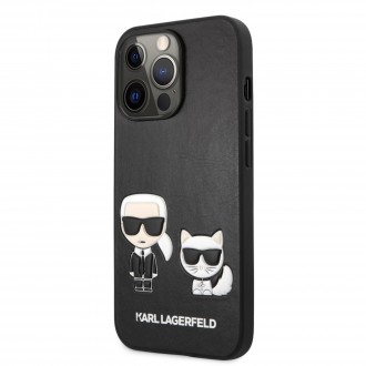Karl Lagerfeld and Choupette PU Leather Pouzdro pro iPhone 13 Pro Max Black (KLHCP13XPCUSKCBK)