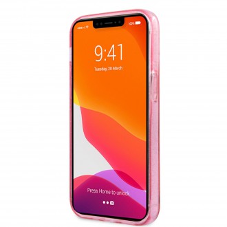 Karl Lagerfeld TPU Full Glitter Karl Head Kryt pro iPhone 13 Pink (KLHCP13MKHTUGLP)