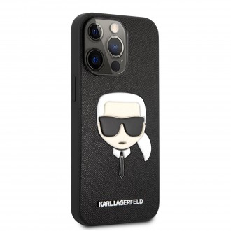 Karl Lagerfeld PU Saffiano Karl Head Kryt pro iPhone 13 Pro Max Black (KLHCP13XSAKHBK)