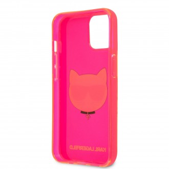 Karl Lagerfeld TPU Choupette Head Kryt pro iPhone 13 mini Fluo Pink (KLHCP13SCHTRP)