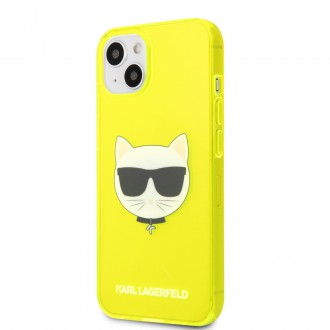 Karl Lagerfeld TPU Choupette Head Kryt pro iPhone 13 mini Fluo Yellow (KLHCP13SCHTRY)