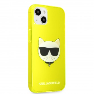 Karl Lagerfeld TPU Choupette Head Kryt pro iPhone 13 Fluo Yellow (KLHCP13MCHTRY)