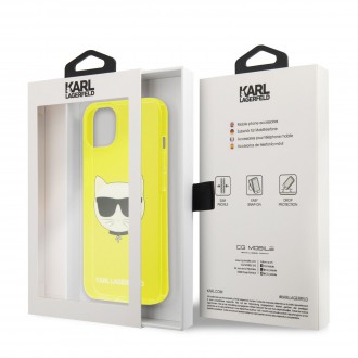 Karl Lagerfeld TPU Choupette Head Kryt pro iPhone 13 Fluo Yellow (KLHCP13MCHTRY)