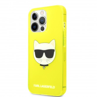 Karl Lagerfeld TPU Choupette Head Kryt pro iPhone 13 Pro Fluo Yellow (KLHCP13LCHTRY)