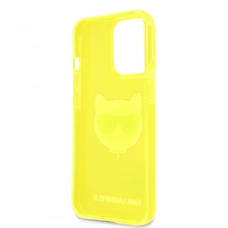 Karl Lagerfeld TPU Choupette Head Kryt pro iPhone 13 Pro Fluo Yellow (KLHCP13LCHTRY)